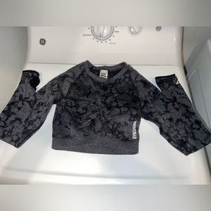 Black camp seamless Gymshark long sleeve